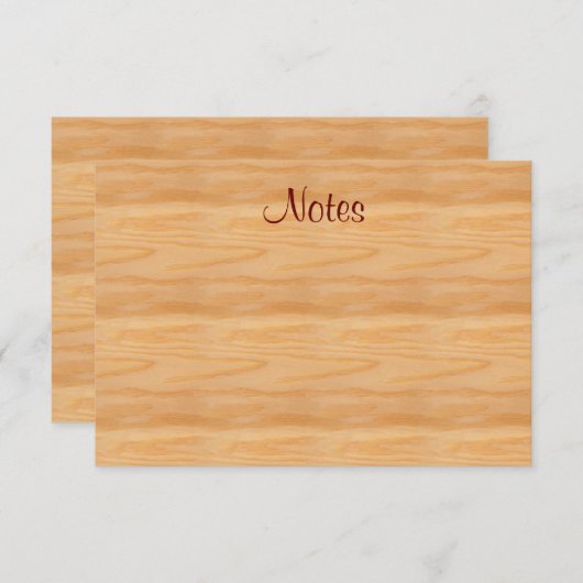 Script de calligraphie Modèle élégant bois Brown (Devant / Derrière)