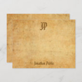 Script de calligraphie Modèle vintage classique (Devant / Derrière)