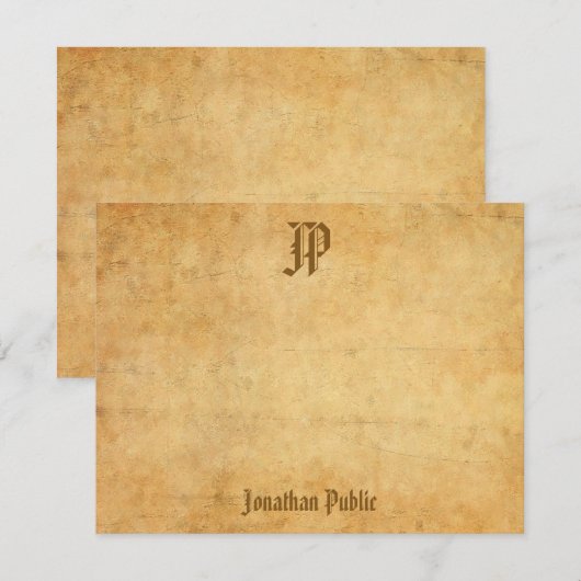 Script de calligraphie Modèle vintage classique (Devant / Derrière)