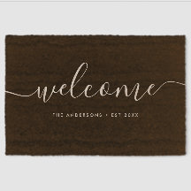Script de calligraphie moderne Bienvenue Nom de fa
