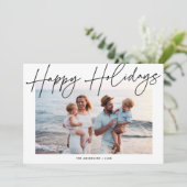 Script de calligraphie moderne Joyeux Carte photo (Debout devant)