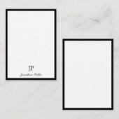 Script de calligraphie Monogramme Modèle simple (Devant / Derrière)