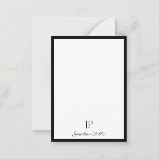 Script de calligraphie Monogramme Modèle simple (Devant)