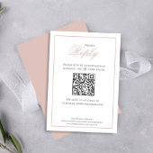 Script de calligraphie rose pâle RSVP élégant