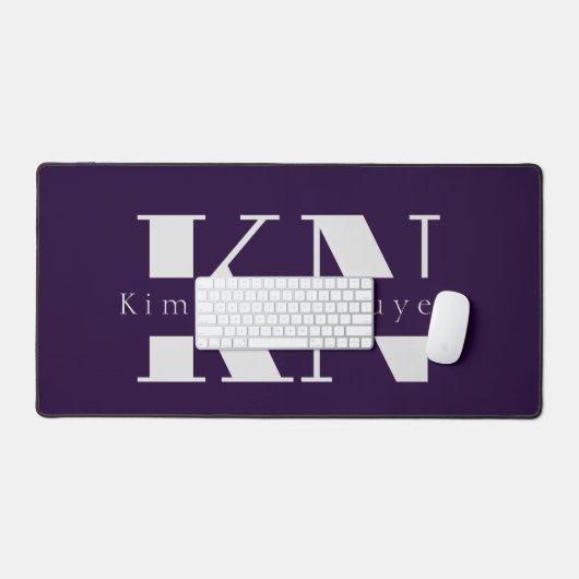 Script de calligraphie violette Nom Poste de trava (Clavier et souris)