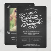 Script de calque| Invitation photo de diplôme (Devant / Derrière)