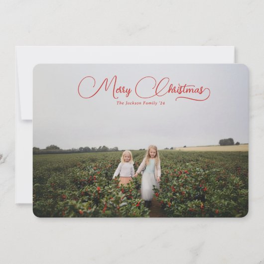 Script de charme Noël 2024 Carte photo de vacances (Devant)