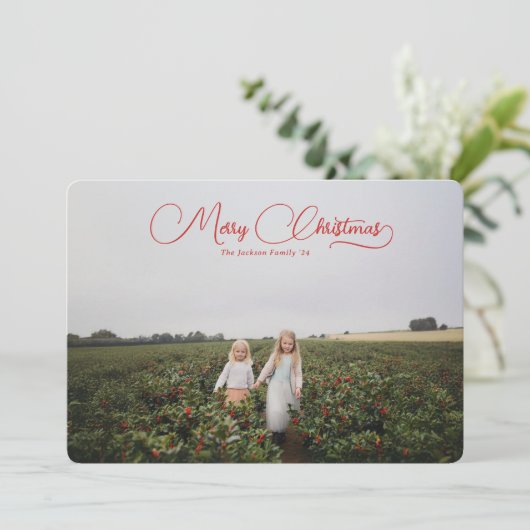 Script de charme Noël 2024 Carte photo de vacances (Debout devant)