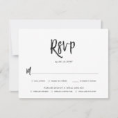 Script de danse Noir mariage RSVP choix de repas (Devant)