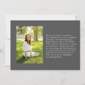 Script de fin d'études, faire-part de diplôme (Dos)