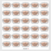 Script de graduation Cuivre moderne et Stickers no (Feuille)