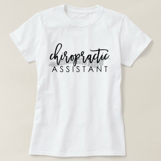 Script de l'assistant chiropratique avec T-shirt d (Design devant)