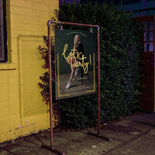 Script de lumière moderne Yellow Neon Wavy Graduat