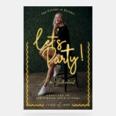 Script de lumière moderne Yellow Neon Wavy Graduat (Recto)