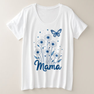 Script de maman florale avec papillon bleu