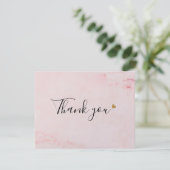 Script de marbre rose Carte de remerciements (Debout devant)