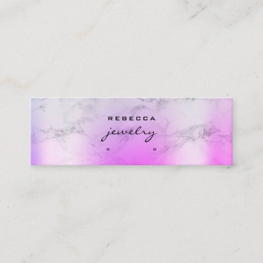 Script de marbre rose violet Earring carte d'affic (Devant)