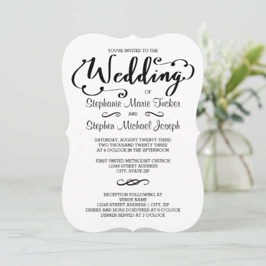 Script de mariage - Invitation de mariage (Debout devant)