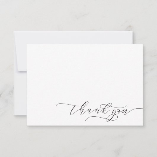 Script de Merci minimaliste simple | Noir (Devant)