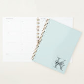 Script de Monogramme bleu aquatique moderne (Devant avec enveloppe)