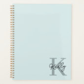 Script de Monogramme bleu aquatique moderne (Devant)
