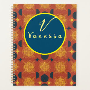 Script de monogramme Boho Celestial Sun Moon