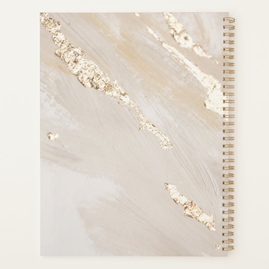 Script de monogramme de marbre d'huile d'or person (Dos)