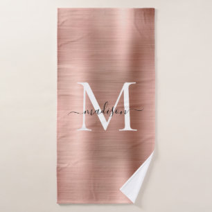 Script de monogramme de métal brossé à la mode Ros