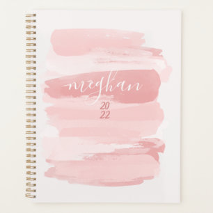 Script de monogramme Dreamy Blush Rose Aquarelle