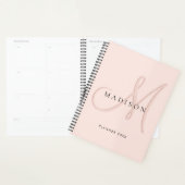 Script De Monogramme Rose Clair Et Élégant (Devant avec enveloppe)