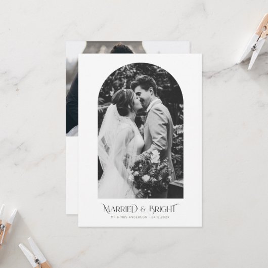 script de noël arche vacances mariage faire-part (Devant/Arrière en situation)