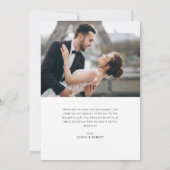 script de noël arche vacances mariage faire-part (Dos)