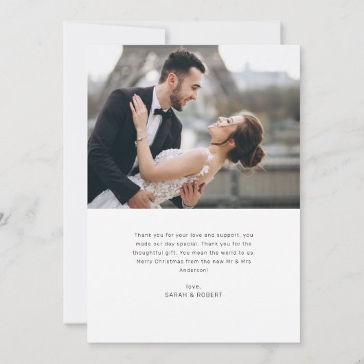 script de noël arche vacances mariage faire-part (Dos)