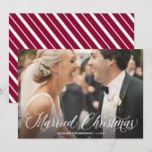 Script de Noël Marié Carte de vacances photo compl (Devant / Derrière)