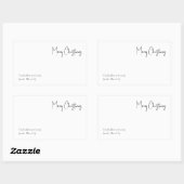 Script de Noël moderne Étiquette cadeau de famille (Feuille)