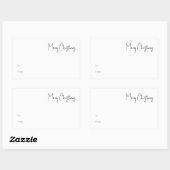 Script de Noël moderne Grand Rectangle Étiquette c (Feuille)
