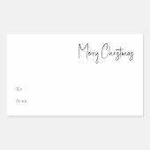 Script de Noël moderne Grand Rectangle Étiquette c (Devant)