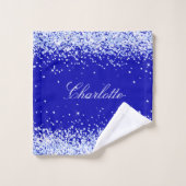 Script de nom bleu royal (Gant de toilette)