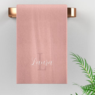 Script de nom de monogramme rose vif personnalisé