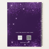 Script de nom de parties scintillant violet 2023 (Dos)