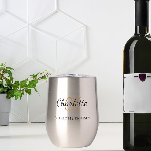 Script de nom des initiales du monogramme