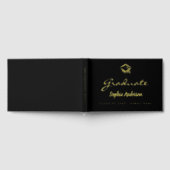 Script de nom d'or noir casquette Graduation (Complet)