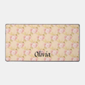 Script de nom personnalisé de fleur d'or rose (Recto)