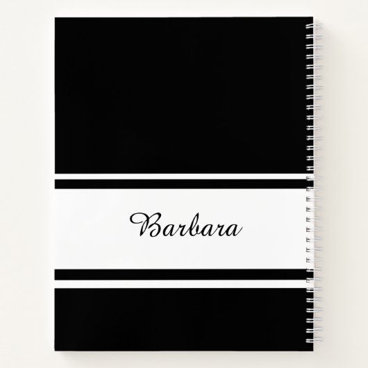 Script de nom personnalisé Journal cadeau de burea (Dos)