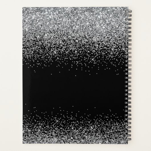 Script de Parties scintillant de disque noir monog (Dos)