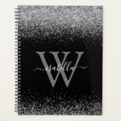 Script de Parties scintillant de disque noir monog (Devant)