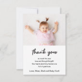 Script de photo de bébé mignon Merci (Devant)