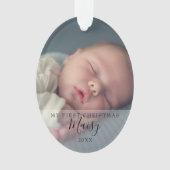 Script de photos de bébé pour le premier Noël Fête (devant)