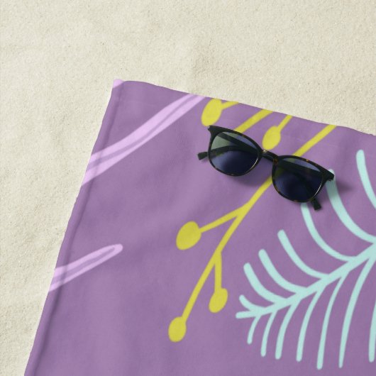 Script de pinceau monogramme | Serviette de plage  (En situation)