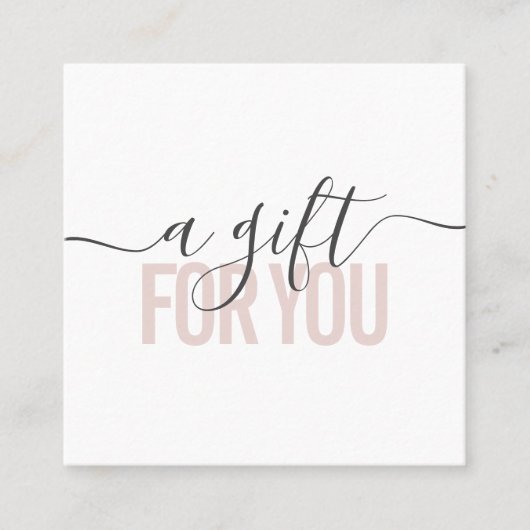 Script de salon de beauté de certificat cadeau ros (Devant)